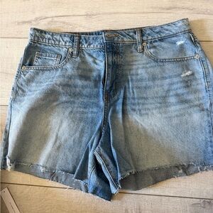 wild fable Light Blue Denim Frayed Hem Shorts